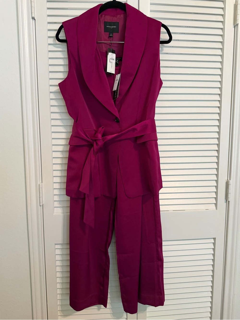 Banana Republic Sleeveless Magenta Tie-Waist 2 piece suit - NWT - See Sizes!!!
